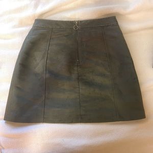Olive Green Velvety Skirt Old Navy